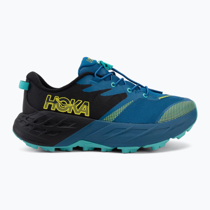 Children's running shoes HOKA Speedgoat 7 black/night glow blue 2