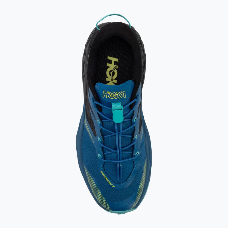 Children's running shoes HOKA Speedgoat 7 black/night glow blue 5