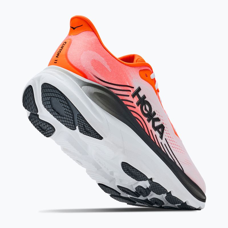 Men's running shoes HOKA Clifton 11 Wide neon tangerine/frost 4