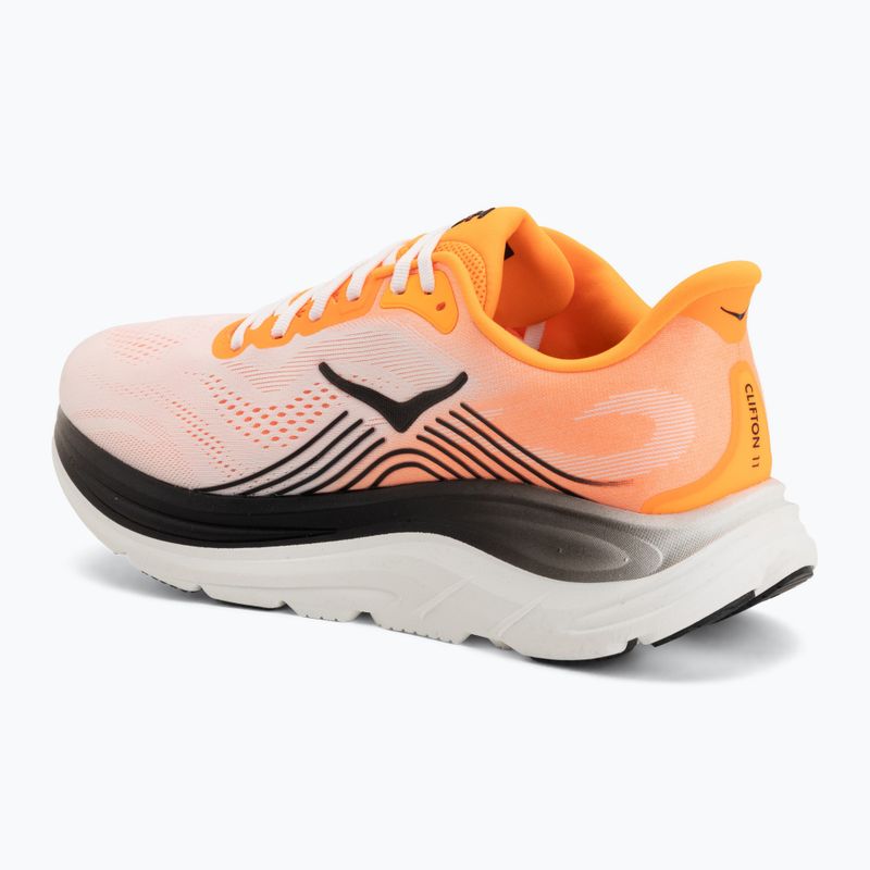 Men's running shoes HOKA Clifton 11 Wide neon tangerine/frost 3