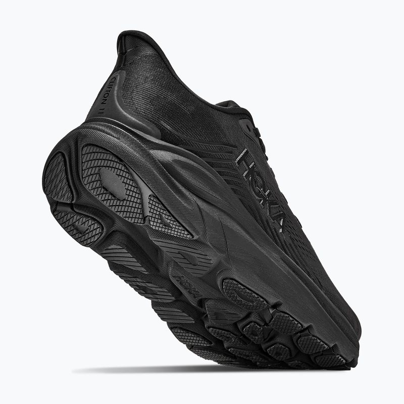 Men's running shoes HOKA Clifton 11 X-Wide black/black 5