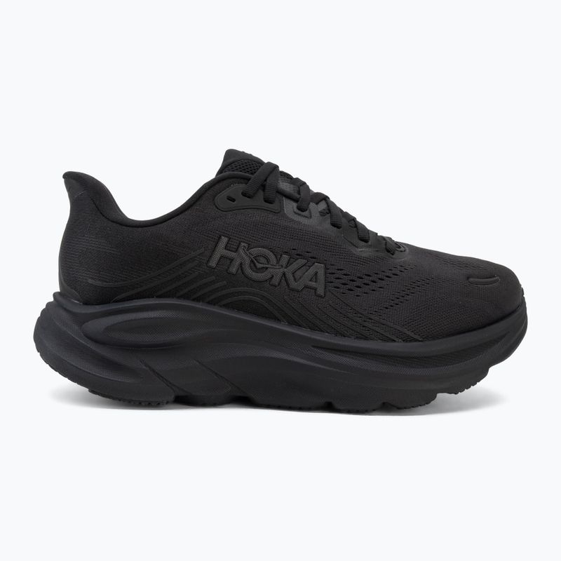 Women's running shoes HOKA Clifton 11 X-Wide black/black 2