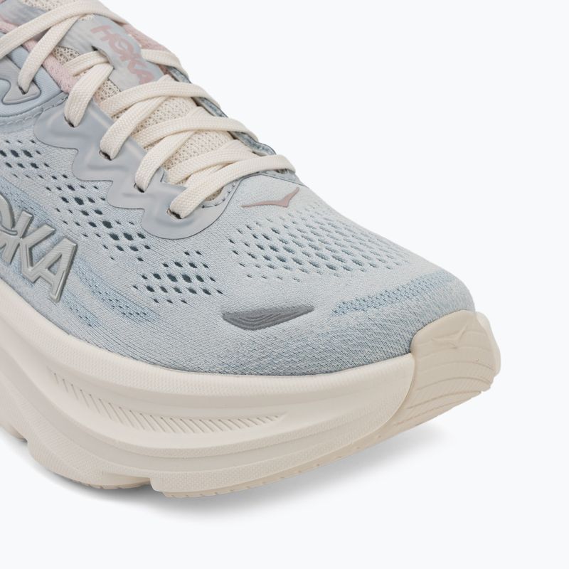 Women's running shoes HOKA Bondi 9 GLM alabaster/mineral blue 7