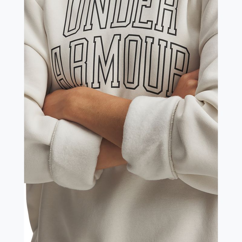 Women's sweatshirt Under Armour Rival Fleece Varsity Crew summit white/black 4
