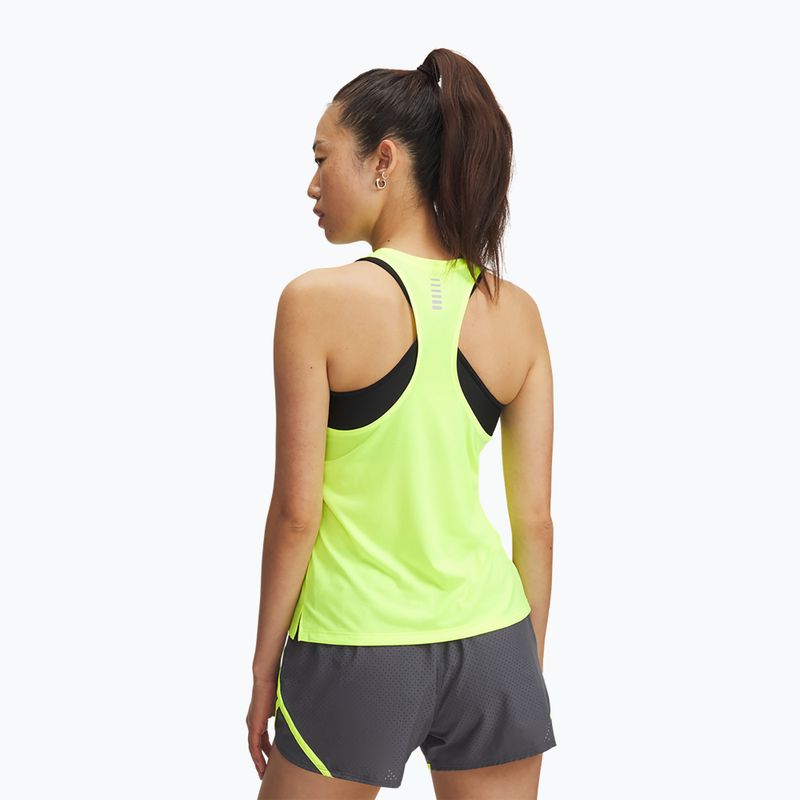 Women's running top Under Armour Launch Singlet high vis yellow/reflective 2
