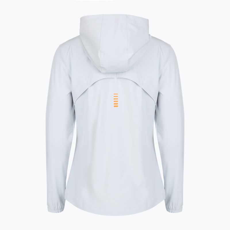 Women's running jacket Under Armour Outrun The Storm halo gray/squad orange 2