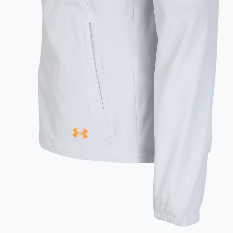 Women's running jacket Under Armour Outrun The Storm halo gray/squad orange 4