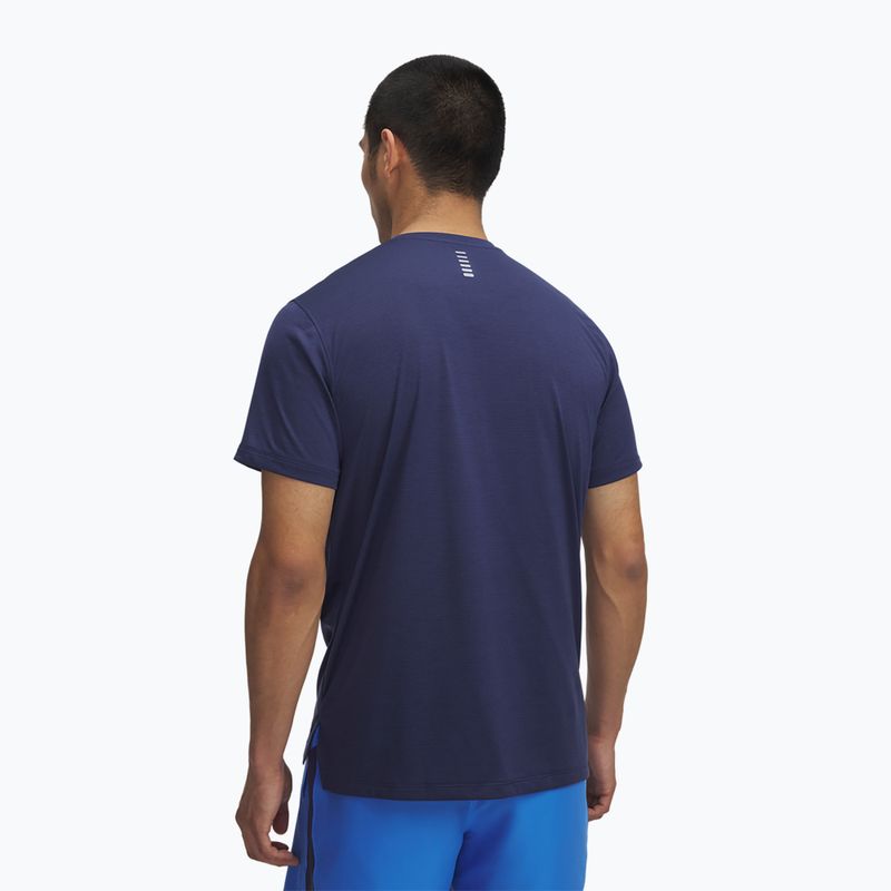 Men's running T-shirt Under Armour UA Launch washed navy/reflective 2