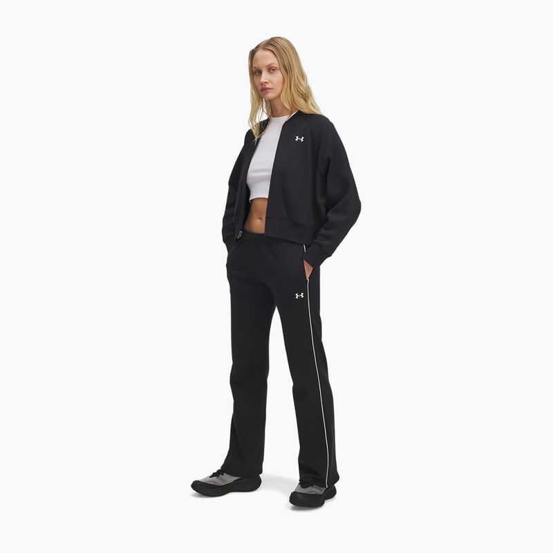Women's trousers Under Armour Rival Fleece Piped black/white 2