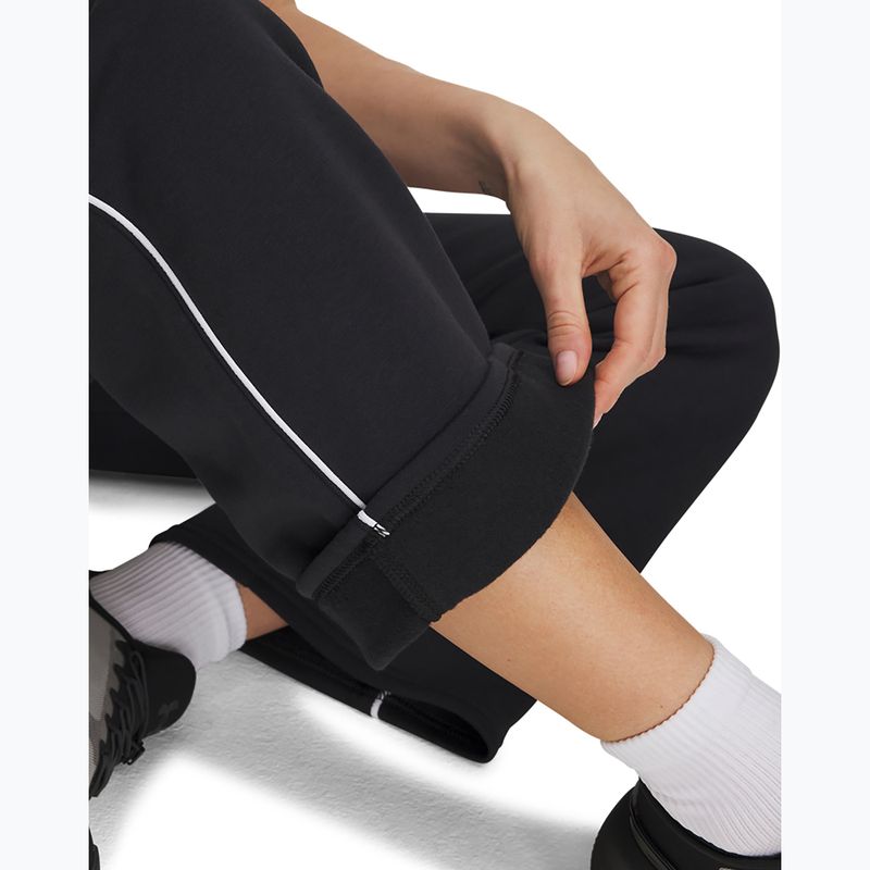 Women's trousers Under Armour Rival Fleece Piped black/white 4