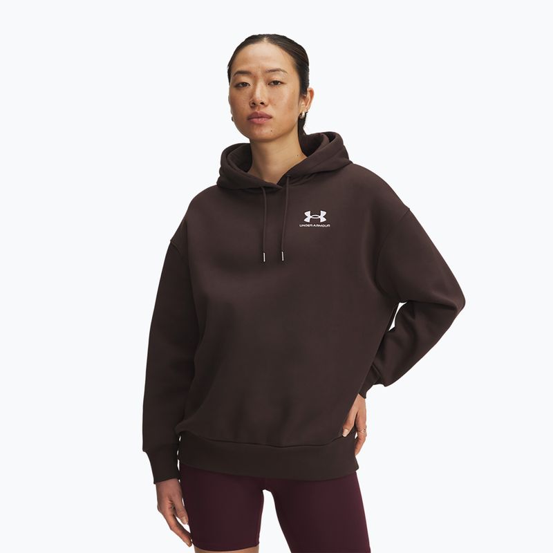 Women's sweatshirt Under Armour Icon Fleece Hoodie kona brown/white