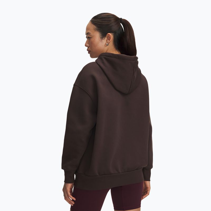 Women's sweatshirt Under Armour Icon Fleece Hoodie kona brown/white 2