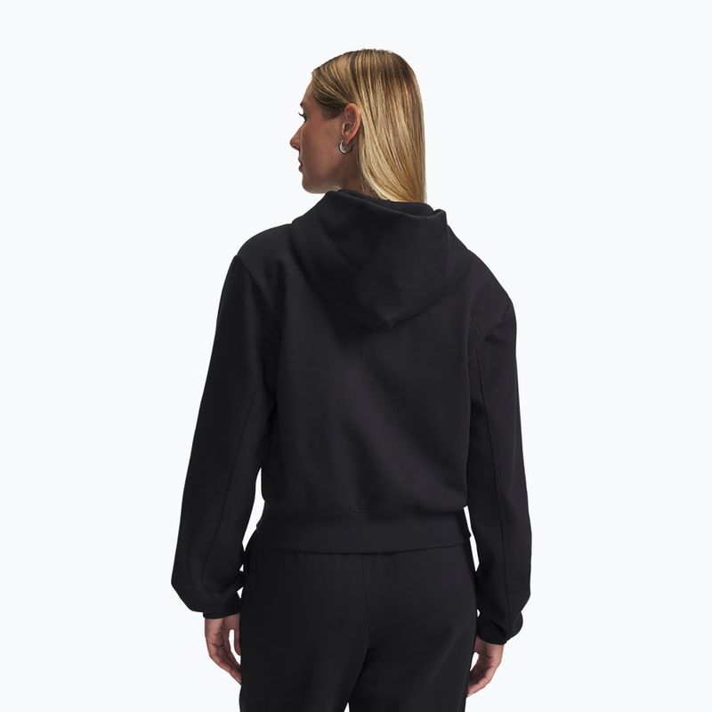 Women's training sweatshirt Under Armour Icon Vida Fleece FZ black/black 2