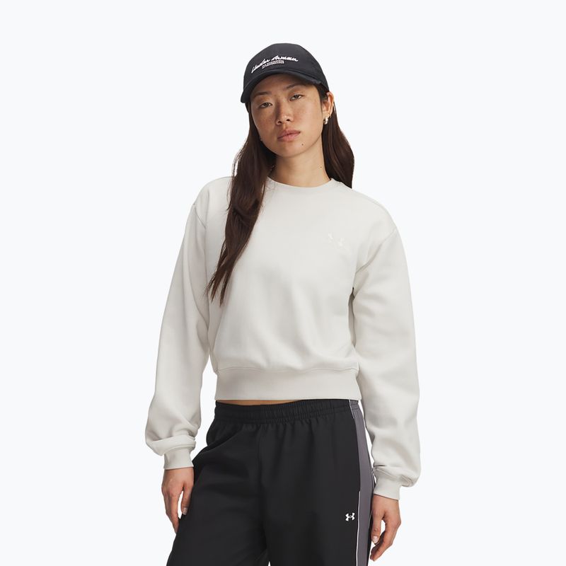 Women's training sweatshirt Under Armour Icon Vida Fleece Crew summit white/summit white