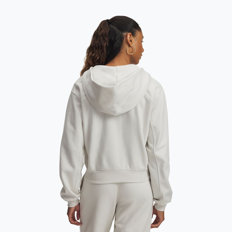 Women's training sweatshirt Under Armour Icon Vida Fleece FZ summit white/summit white 2