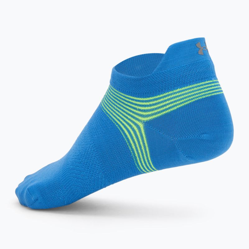 Men's Socks Under Armour Dry Run Lite No Show 3 pairs blue atlantis/black/reflective 5