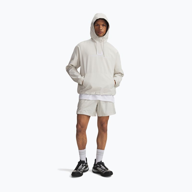Men's sweatshirt Under Armour Unstoppable Woven Hoodie summit white/white 2