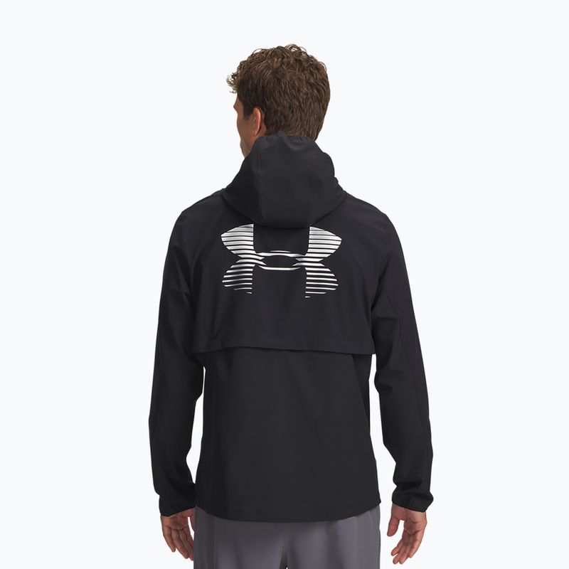 Men's running jacket Under Armour Velociti Pro Storm balck/black/reflective 2