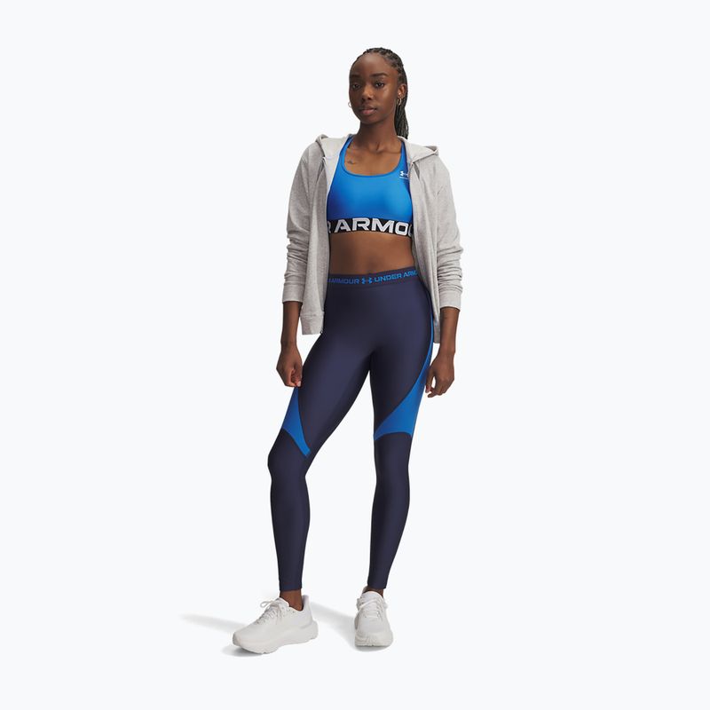 Women's leggings Under Armour HeatGear Rib washed navy/blue atlantis/blue atlantis 2