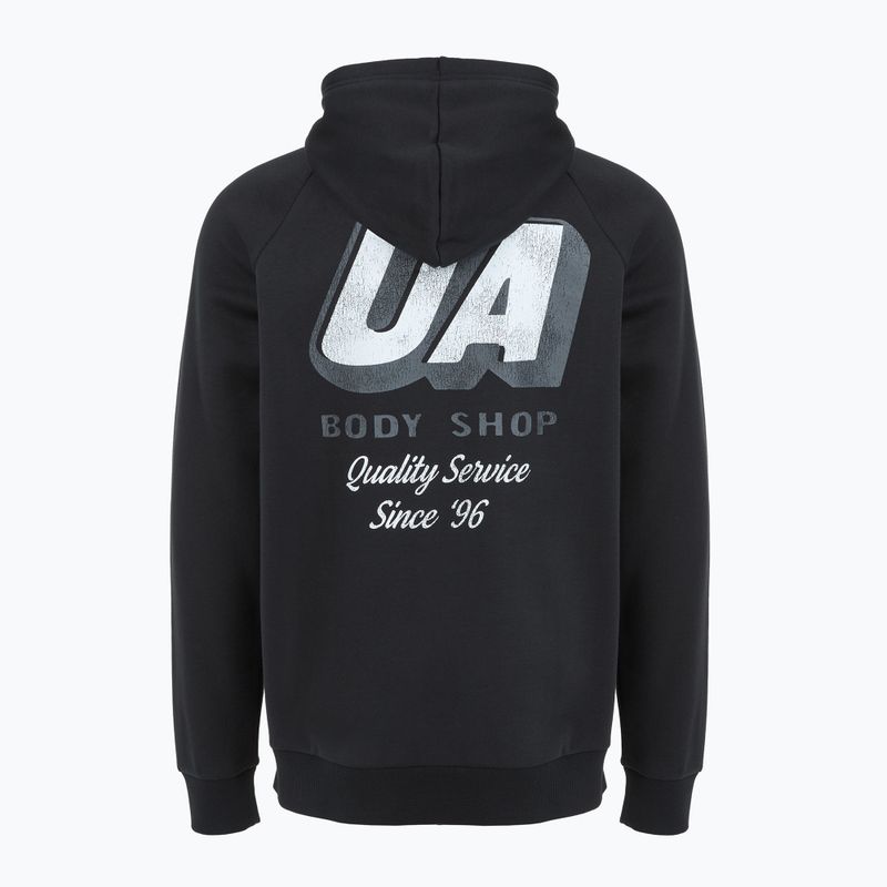 Men's sweatshirt Under Armour Rival Fleece HBR Logo Hoodie black/white 5