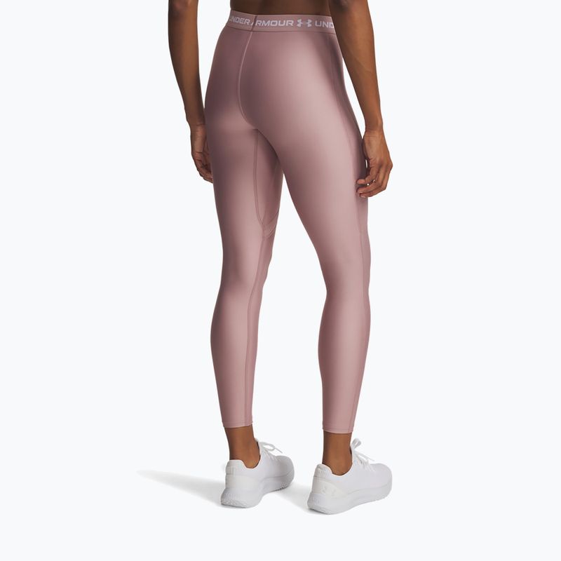 Women's leggings Under Armour HeatGear Rib tourmaline pink/tourmaline pink/white 3