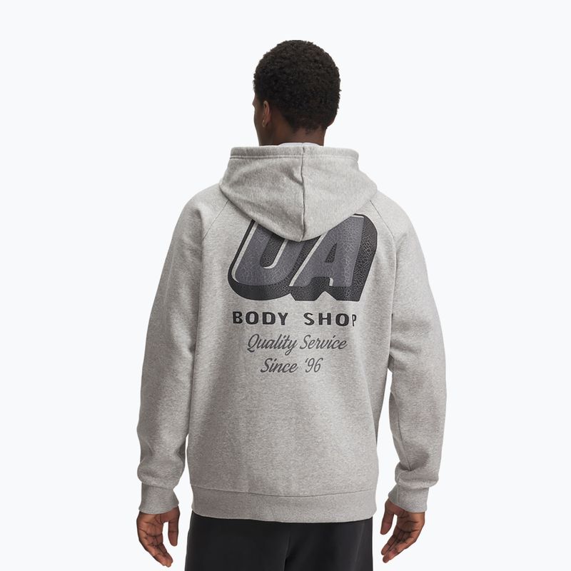 Men's sweatshirt Under Armour Rival Fleece HBR Logo Hoodie mod gray light heather/castlerock 2
