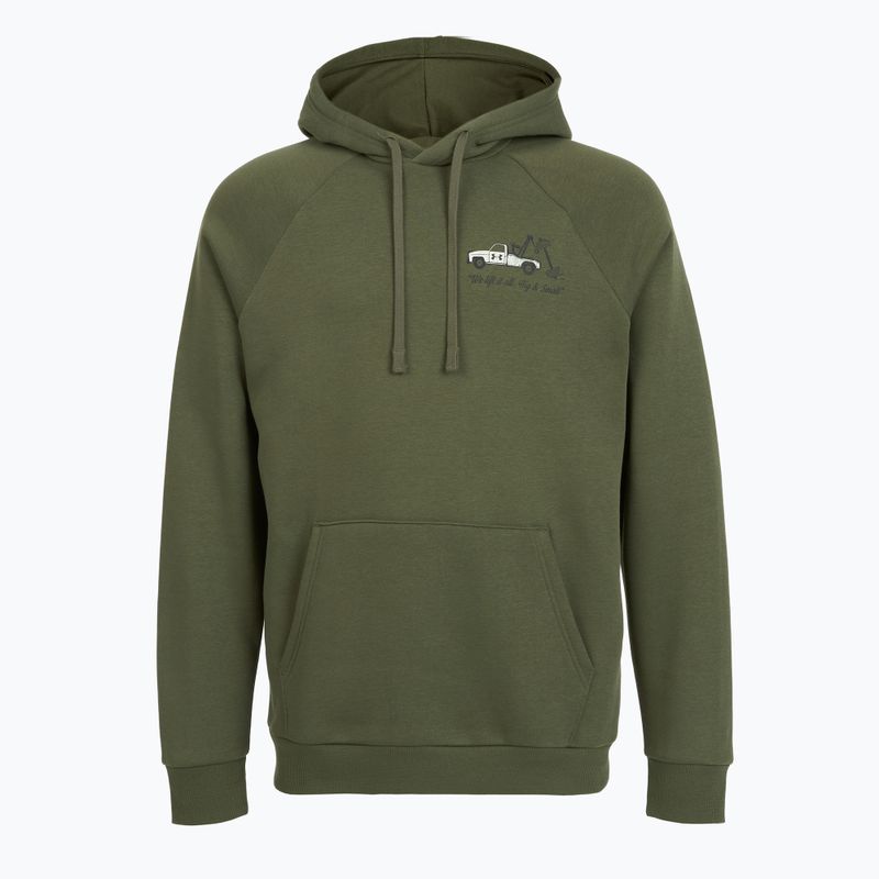 Men's sweatshirt Under Armour Rival Fleece HBR Logo Hoodie marine od green/stone 4