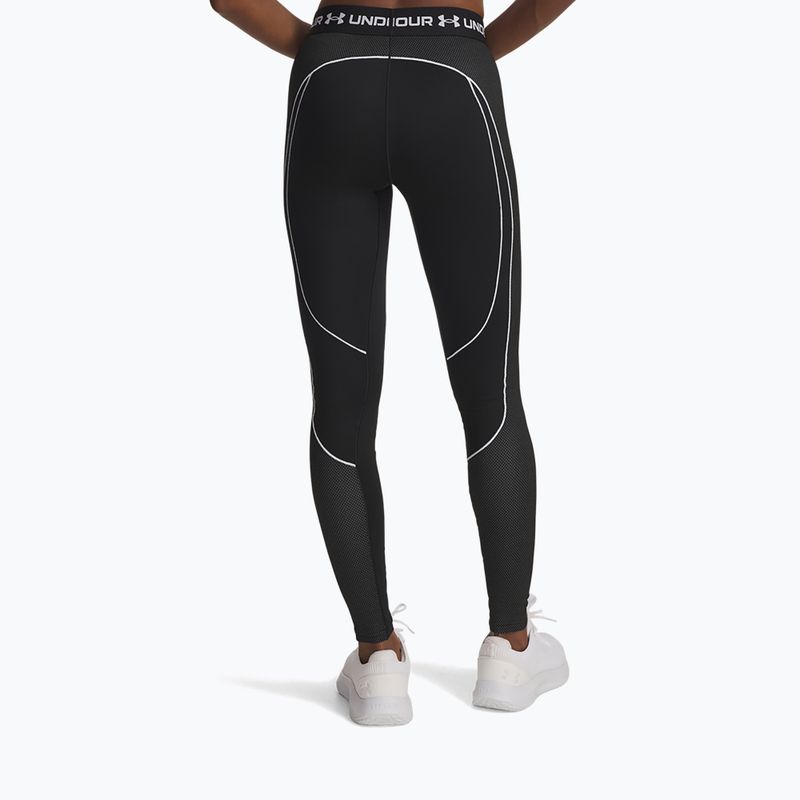 Women's training leggings Under Armour ColdGear Textured black/white/white 3