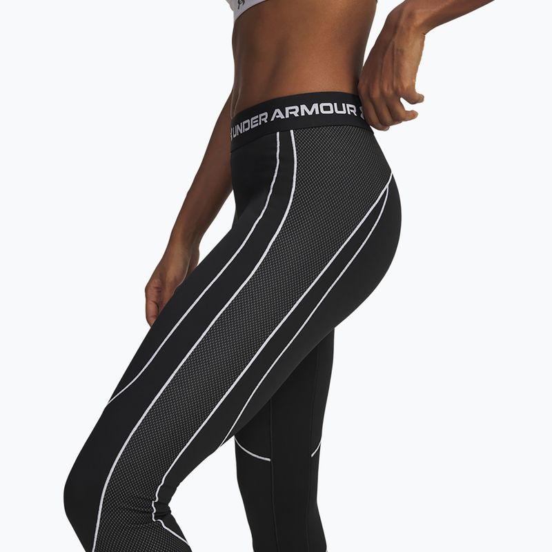 Women's training leggings Under Armour ColdGear Textured black/white/white 4