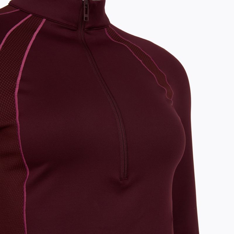 Men's T-shirt Under Armour ColdGear Textured 1/2 Zip dark maroon/fuchsia dusk/metallic silver 3
