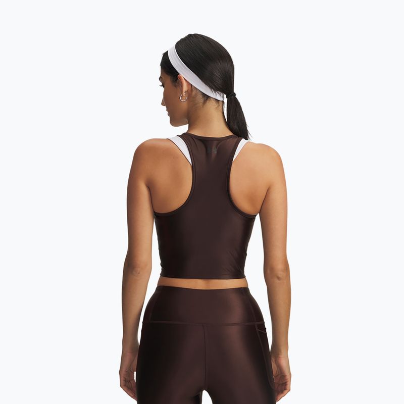 Woman's training top Under Armour Motion Shine Tank kona brown/black 2