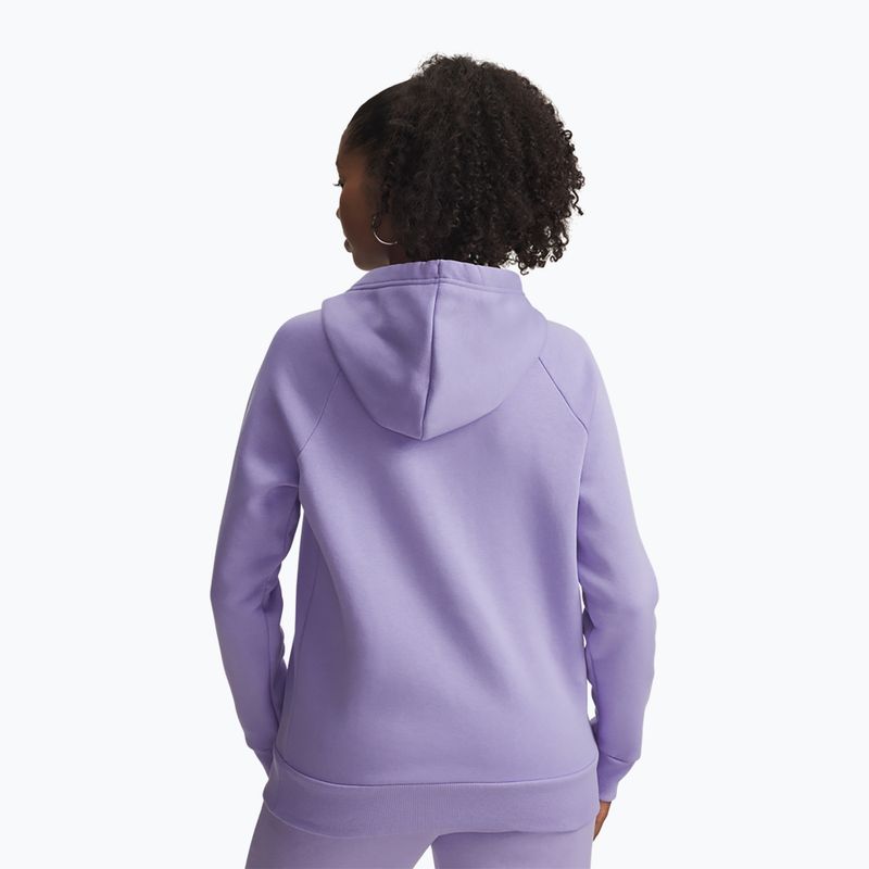 Women's sweatshirt Under Armour Rival Fleece Hoodie transparent/white 2