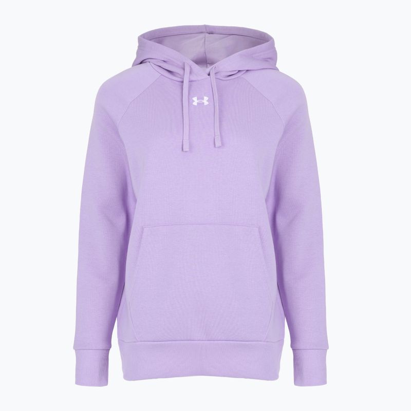 Women's sweatshirt Under Armour Rival Fleece Hoodie transparent/white 4