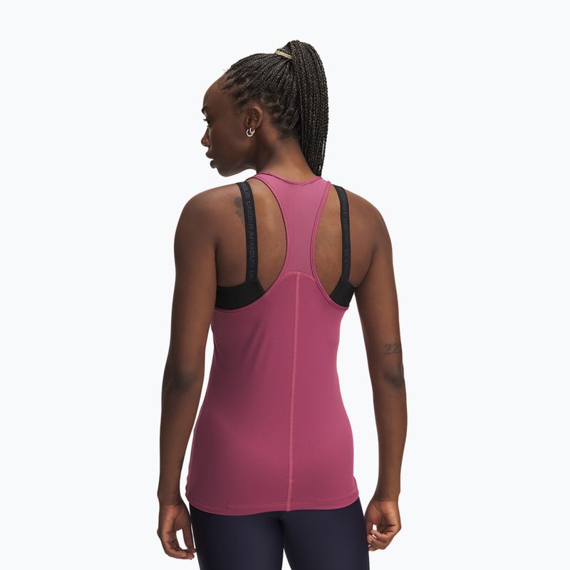 Women's training T-shirt Under Armour HeatGear Armour Racer fuchsia dusk/white 2