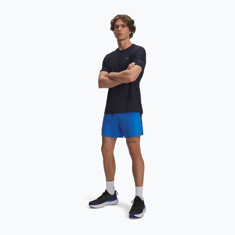 Men's running shorts Under Armour Launch 5" blue atlantis/washed navy/reflective 2