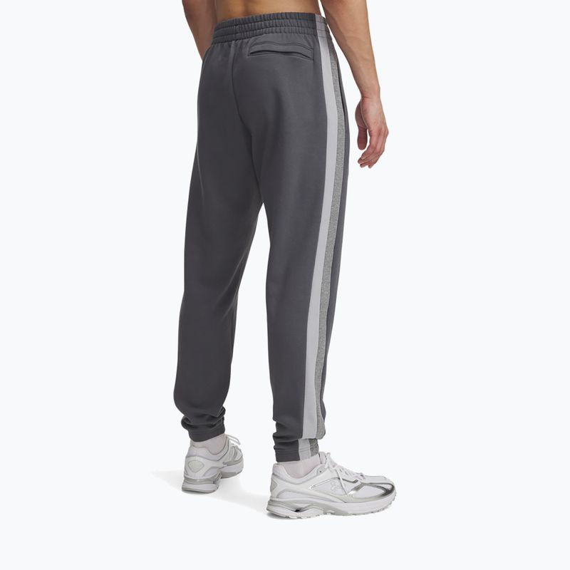 Men's training trousers Under Armour Rival Fleece Colorblock castlerock/mod gray/white 3