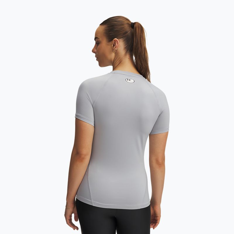 Women's training shirt Under Armour HG Authentics Comp SS mod gray/black 2