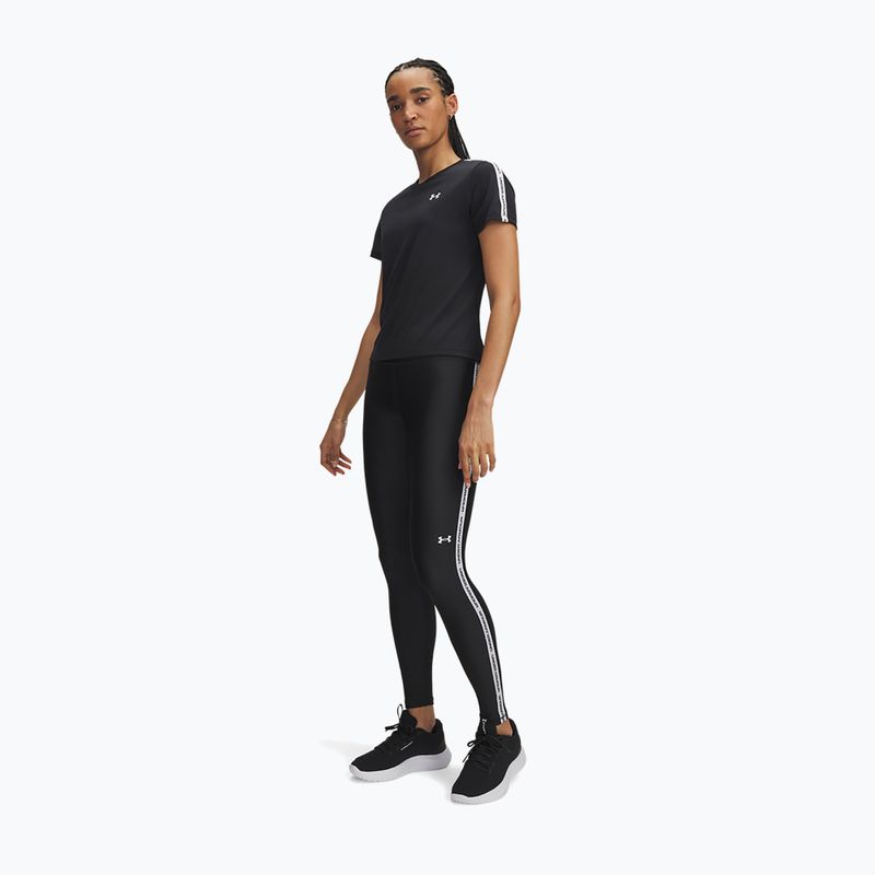 Women's leggings Under Armour Tech Wordmark Tape black/white/white 2