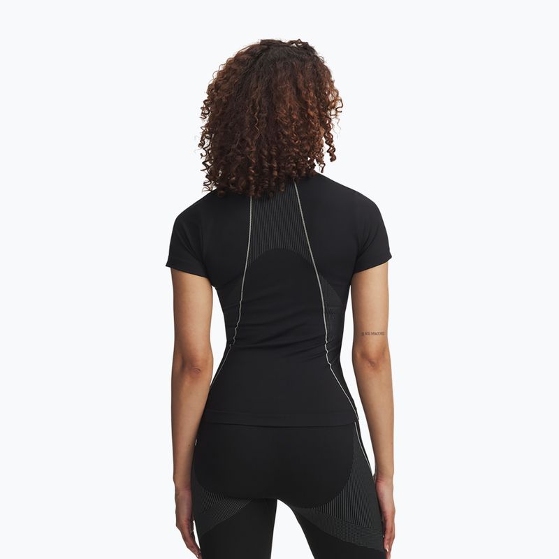 Women's training T-shirt Under Armour Vanish Seamless black/steel/steel 2