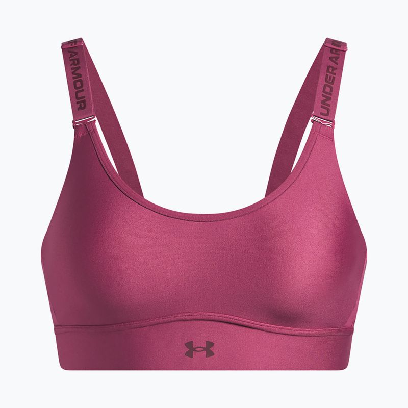 Training bra Under Armour Infinity Mid fuchsia dusk/dark maroon 4