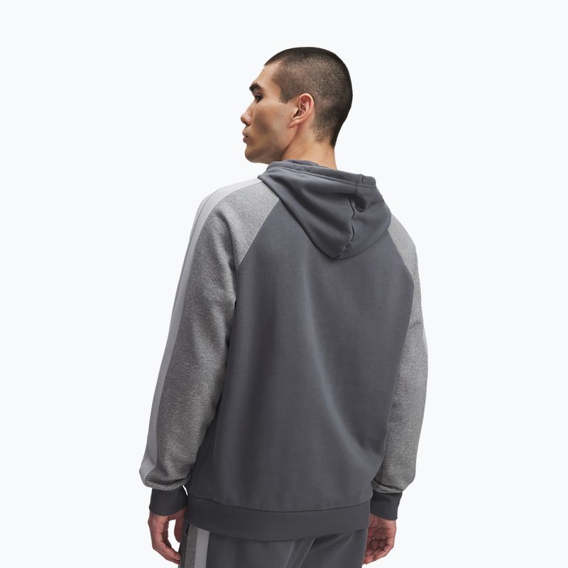 Men's sweatshirt Under Armour Rival Fleece Colorblock Hoodie castlerock/mod gray/white 2