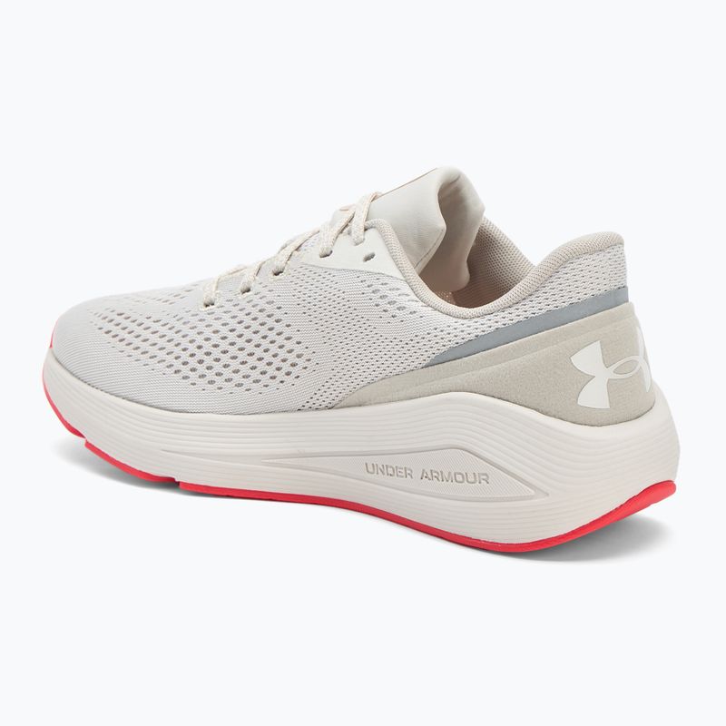 Women's running shoes Under Armour Sonic 7 summit white/khaki base/racer red 3