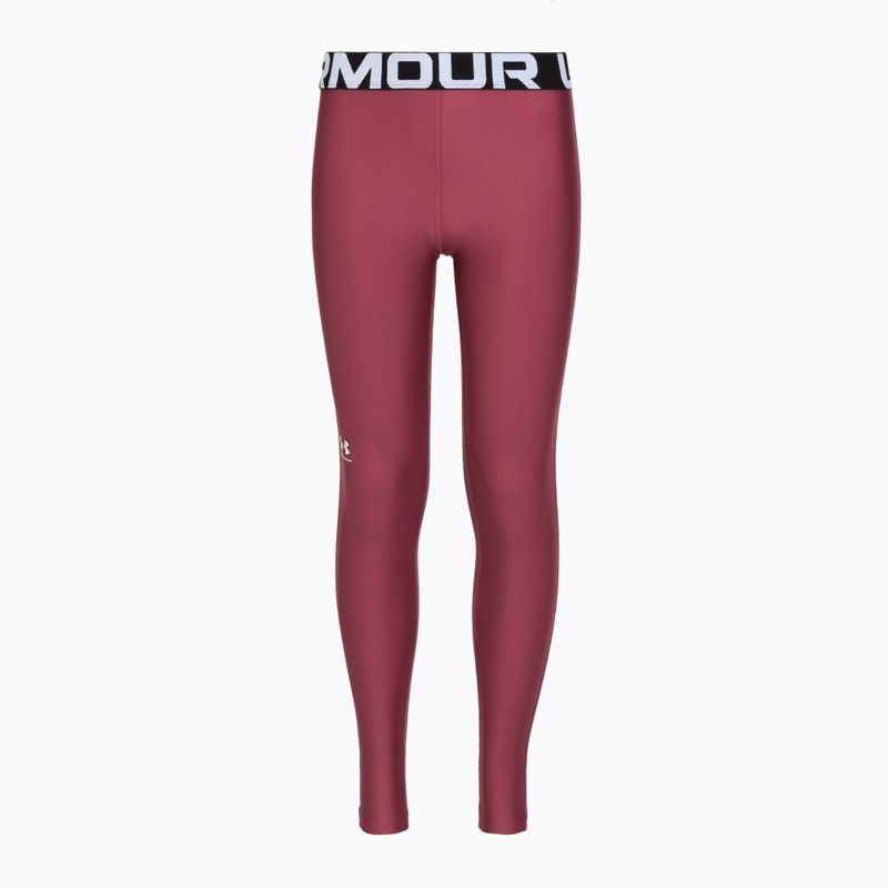 Children's training leggings Under Armour HeatGear fuchsia dusk
