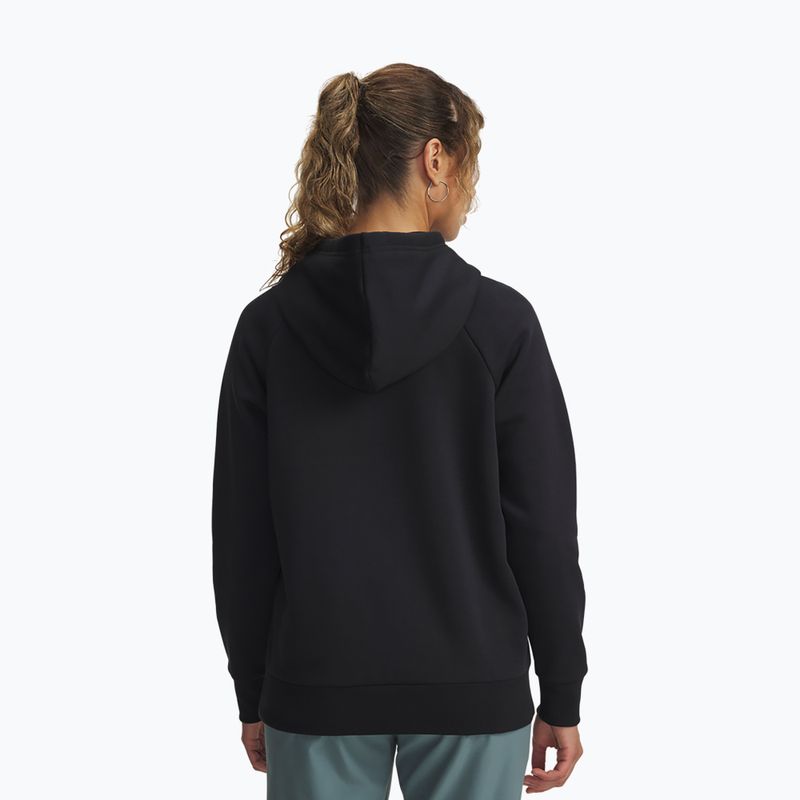 Women's sweatshirt Under Armour Rival Feelce Shimmer Hoody black/iridescent 2