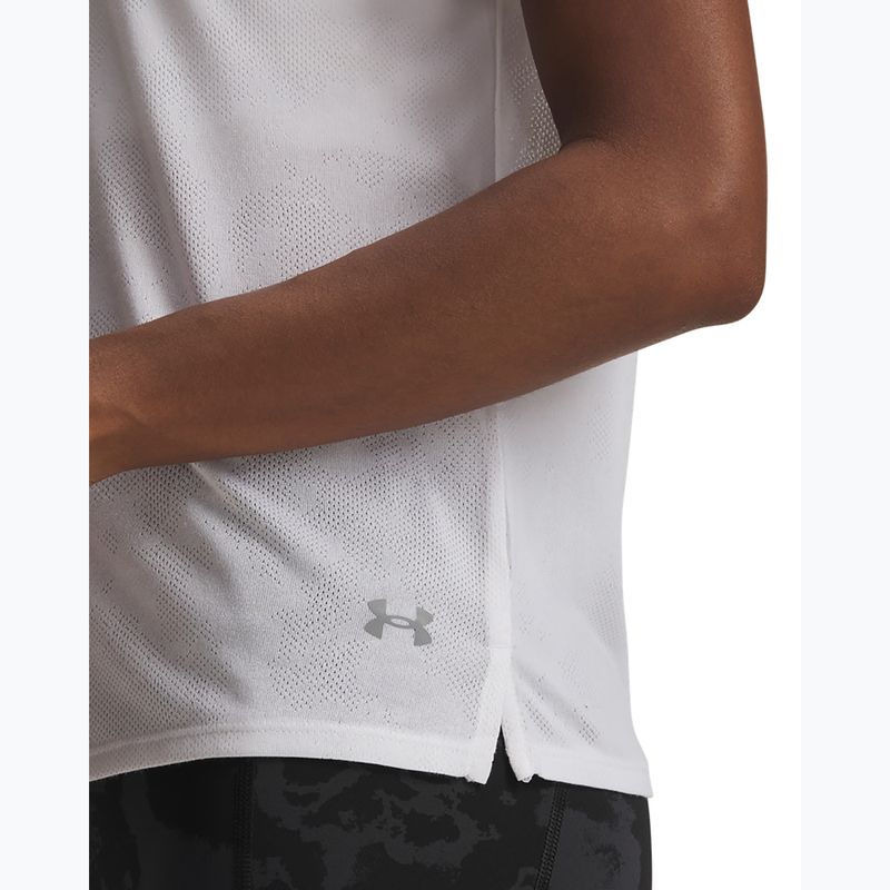 Women's running top Under Armour Launch Jacquard white/reflective 3