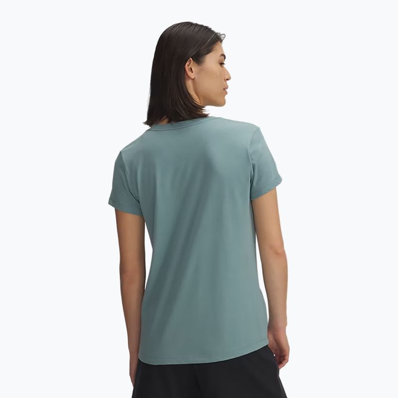 Women's training T-shirt Under Armour Rival Logo serpentine/jasper blue 2