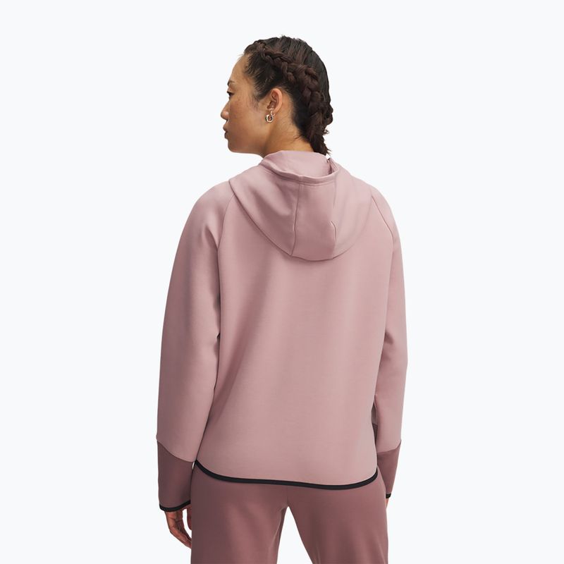 Women's sweatshirt Under Armour Unstoppable Fleece HZ tourmaline pink/maroon mist/black 2