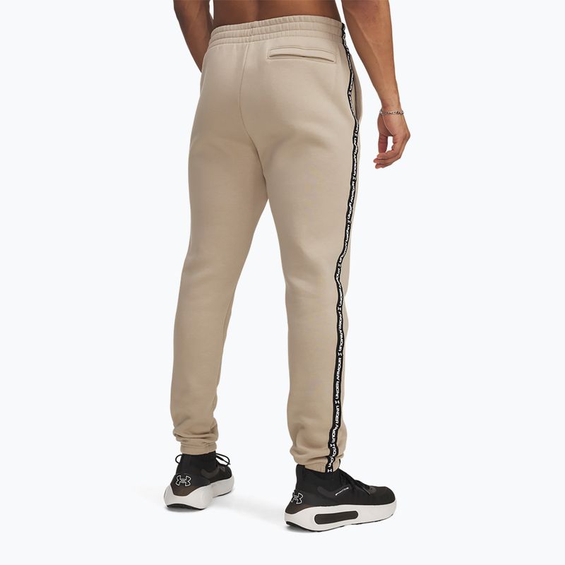 Men's trousers Under Armour Icon Fleece Jgr city khaki/white 3