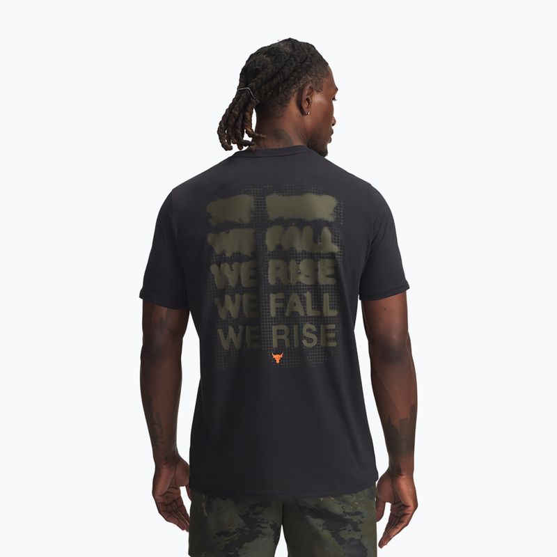 Men's training T-shirt Under Armour Project Rock Q4 1 black/orange base 3