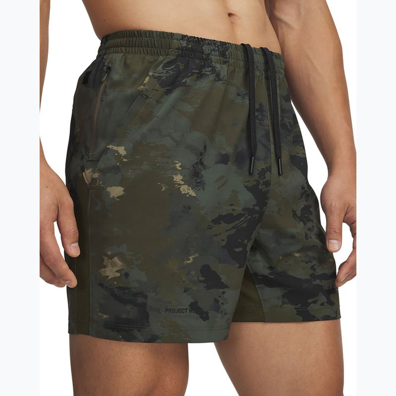 Men's training shorts Under Armour Project Rock Ultimate expedition green/black 4